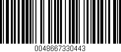 Código de barras (EAN, GTIN, SKU, ISBN): '0048667330443'