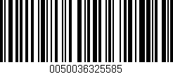 Código de barras (EAN, GTIN, SKU, ISBN): '0050036325585'