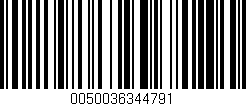 Código de barras (EAN, GTIN, SKU, ISBN): '0050036344791'