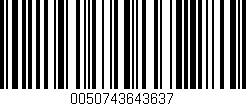 Código de barras (EAN, GTIN, SKU, ISBN): '0050743643637'