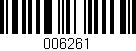 Código de barras (EAN, GTIN, SKU, ISBN): '006261'