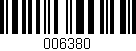 Código de barras (EAN, GTIN, SKU, ISBN): '006380'