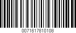 Código de barras (EAN, GTIN, SKU, ISBN): '0071617810108'