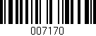 Código de barras (EAN, GTIN, SKU, ISBN): '007170'