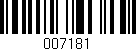 Código de barras (EAN, GTIN, SKU, ISBN): '007181'