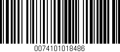 Código de barras (EAN, GTIN, SKU, ISBN): '0074101018486'