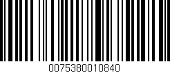 Código de barras (EAN, GTIN, SKU, ISBN): '0075380010840'