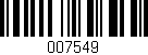 Código de barras (EAN, GTIN, SKU, ISBN): '007549'