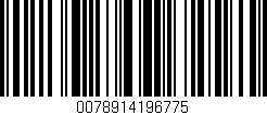 Código de barras (EAN, GTIN, SKU, ISBN): '0078914196775'