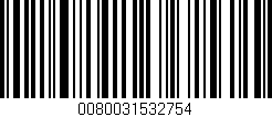 Código de barras (EAN, GTIN, SKU, ISBN): '0080031532754'