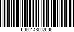 Código de barras (EAN, GTIN, SKU, ISBN): '0080146002038'