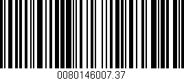 Código de barras (EAN, GTIN, SKU, ISBN): '0080146007.37'