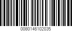 Código de barras (EAN, GTIN, SKU, ISBN): '0080146102035'