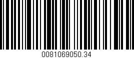 Código de barras (EAN, GTIN, SKU, ISBN): '0081069050.34'