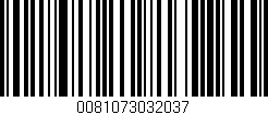 Código de barras (EAN, GTIN, SKU, ISBN): '0081073032037'