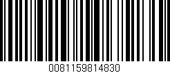 Código de barras (EAN, GTIN, SKU, ISBN): '0081159814830'