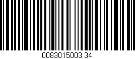 Código de barras (EAN, GTIN, SKU, ISBN): '0083015003.34'