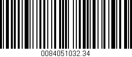 Código de barras (EAN, GTIN, SKU, ISBN): '0084051032.34'