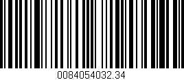Código de barras (EAN, GTIN, SKU, ISBN): '0084054032.34'