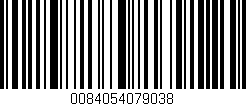 Código de barras (EAN, GTIN, SKU, ISBN): '0084054079038'