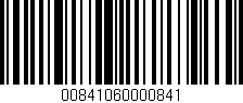 Código de barras (EAN, GTIN, SKU, ISBN): '00841060000841'