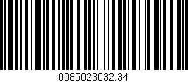Código de barras (EAN, GTIN, SKU, ISBN): '0085023032.34'