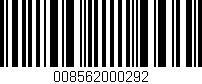 Código de barras (EAN, GTIN, SKU, ISBN): '008562000292'