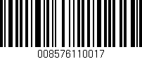 Código de barras (EAN, GTIN, SKU, ISBN): '008576110017'