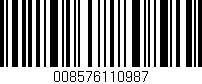 Código de barras (EAN, GTIN, SKU, ISBN): '008576110987'