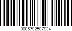 Código de barras (EAN, GTIN, SKU, ISBN): '0086792507934'