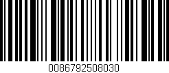 Código de barras (EAN, GTIN, SKU, ISBN): '0086792508030'