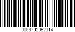 Código de barras (EAN, GTIN, SKU, ISBN): '0086792952314'