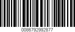 Código de barras (EAN, GTIN, SKU, ISBN): '0086792992877'