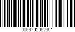 Código de barras (EAN, GTIN, SKU, ISBN): '0086792992891'