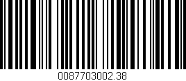 Código de barras (EAN, GTIN, SKU, ISBN): '0087703002.38'