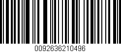 Código de barras (EAN, GTIN, SKU, ISBN): '0092636210496'