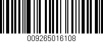 Código de barras (EAN, GTIN, SKU, ISBN): '009265016108'