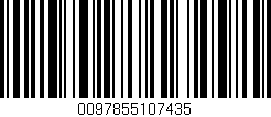 Código de barras (EAN, GTIN, SKU, ISBN): '0097855107435'