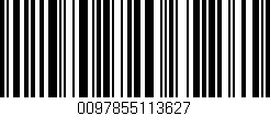 Código de barras (EAN, GTIN, SKU, ISBN): '0097855113627'