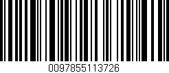 Código de barras (EAN, GTIN, SKU, ISBN): '0097855113726'
