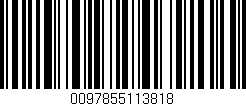 Código de barras (EAN, GTIN, SKU, ISBN): '0097855113818'
