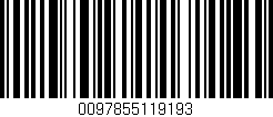Código de barras (EAN, GTIN, SKU, ISBN): '0097855119193'