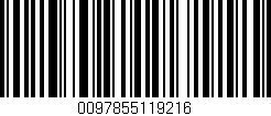 Código de barras (EAN, GTIN, SKU, ISBN): '0097855119216'