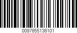 Código de barras (EAN, GTIN, SKU, ISBN): '0097855138101'