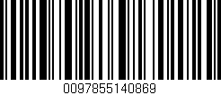 Código de barras (EAN, GTIN, SKU, ISBN): '0097855140869'