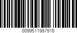 Código de barras (EAN, GTIN, SKU, ISBN): '0099511997916'