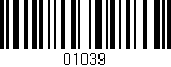 Código de barras (EAN, GTIN, SKU, ISBN): '01039'