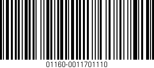 Código de barras (EAN, GTIN, SKU, ISBN): '01160-0011701110'