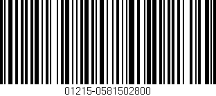 Código de barras (EAN, GTIN, SKU, ISBN): '01215-0581502800'