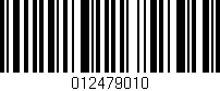 Código de barras (EAN, GTIN, SKU, ISBN): '012479010'